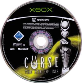 Artwork on the CD for Curse: The Eye of Isis on the Microsoft Xbox.