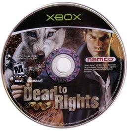 Artwork on the CD for Dead to Rights on the Microsoft Xbox.