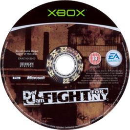 Artwork on the CD for Def Jam: Fight for NY on the Microsoft Xbox.