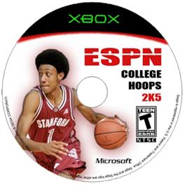 Artwork on the CD for ESPN College Hoops 2K5 on the Microsoft Xbox.