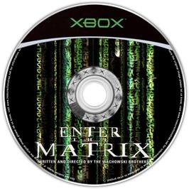 Artwork on the CD for Enter the Matrix on the Microsoft Xbox.