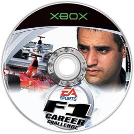 Artwork on the CD for F1 Career Challenge on the Microsoft Xbox.