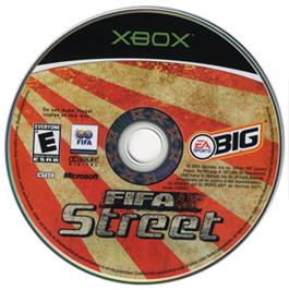 Artwork on the CD for FIFA Street on the Microsoft Xbox.