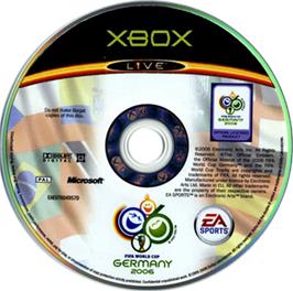 Artwork on the CD for FIFA World Cup: Germany 2006 on the Microsoft Xbox.