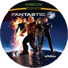 Artwork on the CD for Fantastic 4 on the Microsoft Xbox.