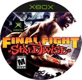Artwork on the CD for Final Fight: Streetwise on the Microsoft Xbox.