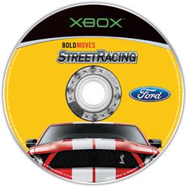 Artwork on the CD for Ford Bold Moves Street Racing on the Microsoft Xbox.