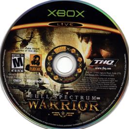 Artwork on the CD for Full Spectrum Warrior on the Microsoft Xbox.