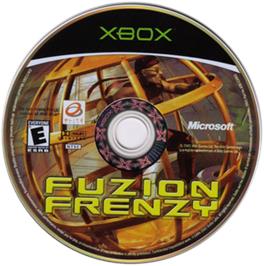 Artwork on the CD for Fuzion Frenzy on the Microsoft Xbox.