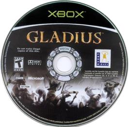 Artwork on the CD for Gladius on the Microsoft Xbox.