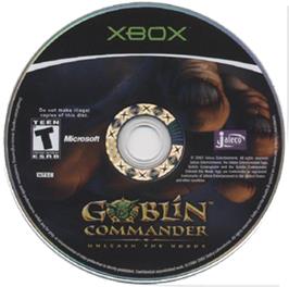 Artwork on the CD for Goblin Commander: Unleash the Horde on the Microsoft Xbox.