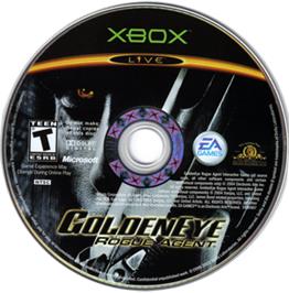 Artwork on the CD for GoldenEye: Rogue Agent on the Microsoft Xbox.