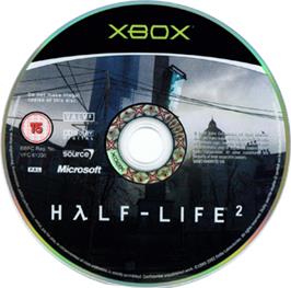 Artwork on the CD for Half-Life 2 on the Microsoft Xbox.