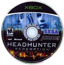 Artwork on the CD for Headhunter: Redemption on the Microsoft Xbox.