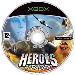 Artwork on the CD for Heroes of the Pacific on the Microsoft Xbox.