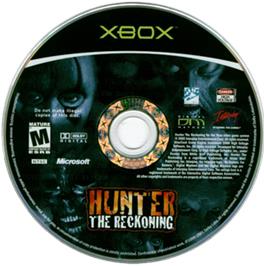 Artwork on the CD for Hunter: The Reckoning on the Microsoft Xbox.