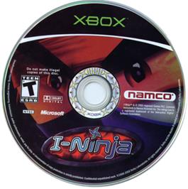 Artwork on the CD for I-Ninja on the Microsoft Xbox.