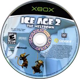 Artwork on the CD for Ice Age 2: The Meltdown on the Microsoft Xbox.
