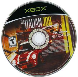 Artwork on the CD for Italian Job on the Microsoft Xbox.