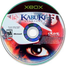 Artwork on the CD for Kabuki Warriors on the Microsoft Xbox.