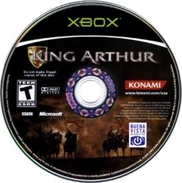 Artwork on the CD for King Arthur on the Microsoft Xbox.