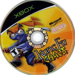 Artwork on the CD for Kung Fu Chaos on the Microsoft Xbox.