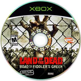 Artwork on the CD for Land of the Dead: Road to Fiddler's Green on the Microsoft Xbox.