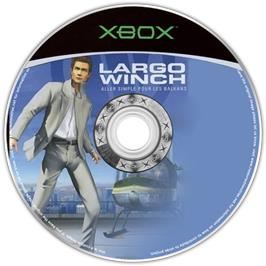 Artwork on the CD for Largo Winch: Empire Under Threat on the Microsoft Xbox.
