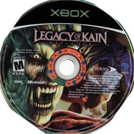 Artwork on the CD for Legacy of Kain: Defiance on the Microsoft Xbox.
