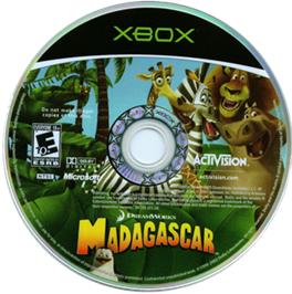 Artwork on the CD for Madagascar on the Microsoft Xbox.