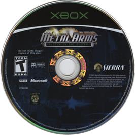 Artwork on the CD for Metal Arms: Glitch in the System on the Microsoft Xbox.