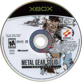 Artwork on the CD for Metal Gear Solid 2: Substance on the Microsoft Xbox.