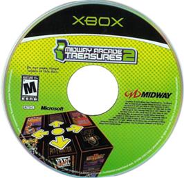 Artwork on the CD for Midway Arcade Treasures 2 on the Microsoft Xbox.