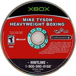 Artwork on the CD for Mike Tyson Heavyweight Boxing on the Microsoft Xbox.