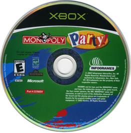 Artwork on the CD for Monopoly Party on the Microsoft Xbox.