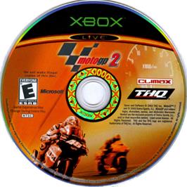 Artwork on the CD for MotoGP 2 on the Microsoft Xbox.