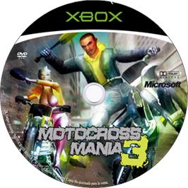 Artwork on the CD for Motocross Mania 3 on the Microsoft Xbox.