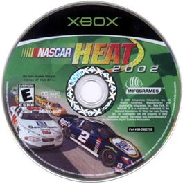 Artwork on the CD for NASCAR Heat 2002 on the Microsoft Xbox.