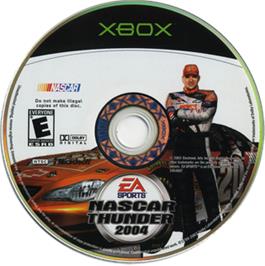 Artwork on the CD for NASCAR Thunder 2004 on the Microsoft Xbox.