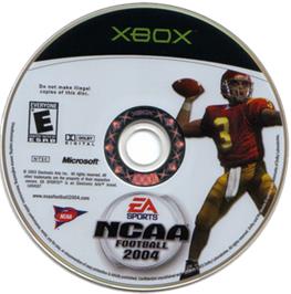 Artwork on the CD for NCAA Football 2004 on the Microsoft Xbox.