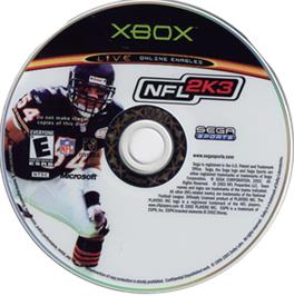 Artwork on the CD for NFL 2K3 on the Microsoft Xbox.