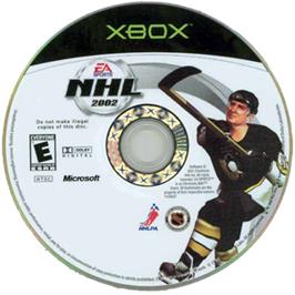 Artwork on the CD for NHL 2002 on the Microsoft Xbox.