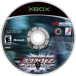 Artwork on the CD for NHL Hitz 20-02 on the Microsoft Xbox.