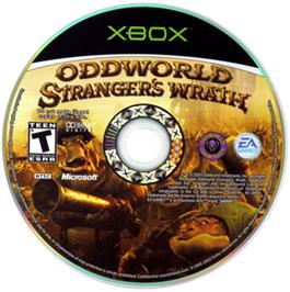 Artwork on the CD for Oddworld: Stranger's Wrath on the Microsoft Xbox.