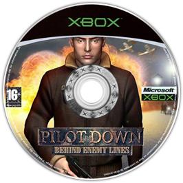 Artwork on the CD for Pilot Down: Behind Enemy Lines on the Microsoft Xbox.
