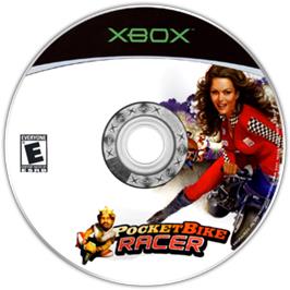 Artwork on the CD for Pocketbike Racer on the Microsoft Xbox.