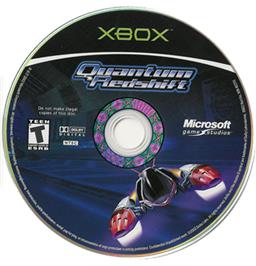 Artwork on the CD for Quantum Redshift on the Microsoft Xbox.