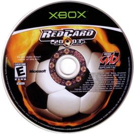 Artwork on the CD for RedCard 20-03 on the Microsoft Xbox.