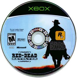 Artwork on the CD for Red Dead Revolver on the Microsoft Xbox.