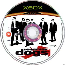 Artwork on the CD for Reservoir Dogs on the Microsoft Xbox.